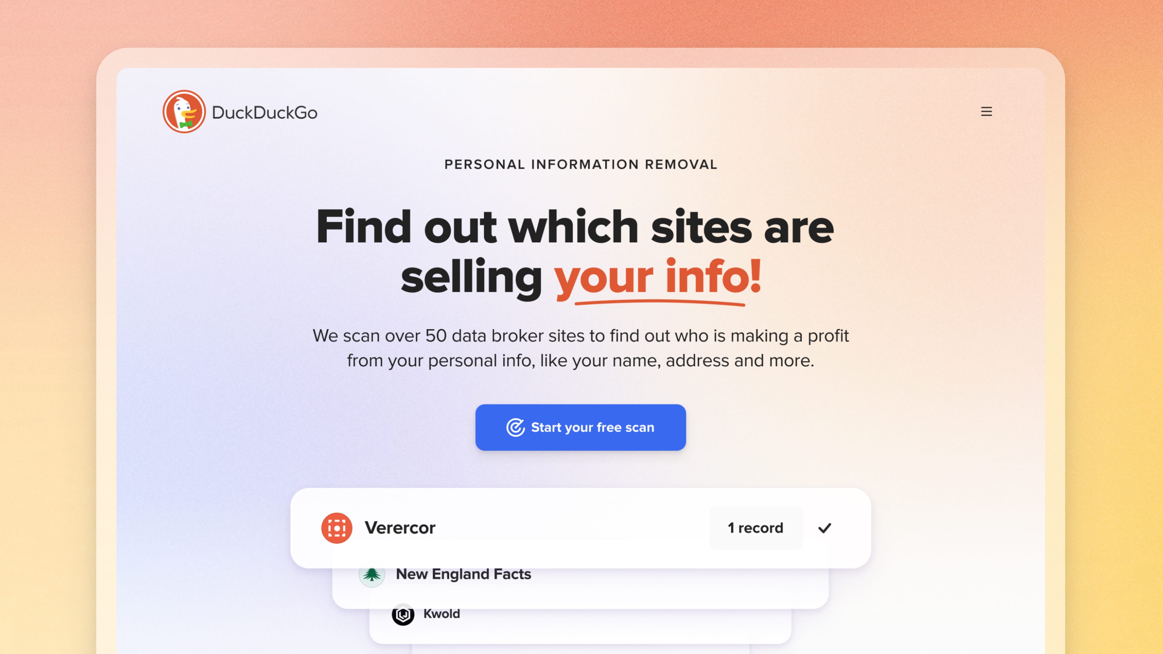 Introduced Free Personal Information Removal Scans (Mac)